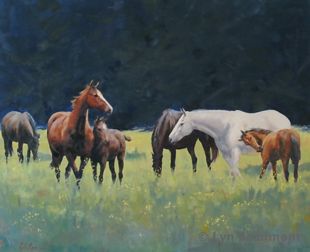 lyn-beaumont-artist-equine-Perfect-Spring-Day-2011