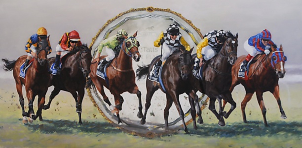 lyn-beaumont-artist-equine-tattersalls-sponsorship-painting-moonee-valley-commission