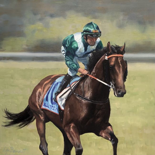 Lyn-Beaumont-artist-Equine-All-Too-Hard-60x60cm-Commission