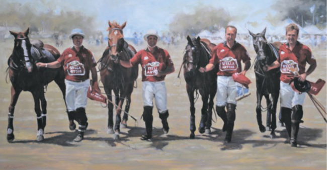 Lyn-Beaumont-artist-Equine-Polo-Portsea-Sold
